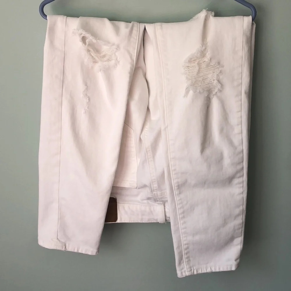 American Eagle Men’s Distressed Flex White Jeans 29X30